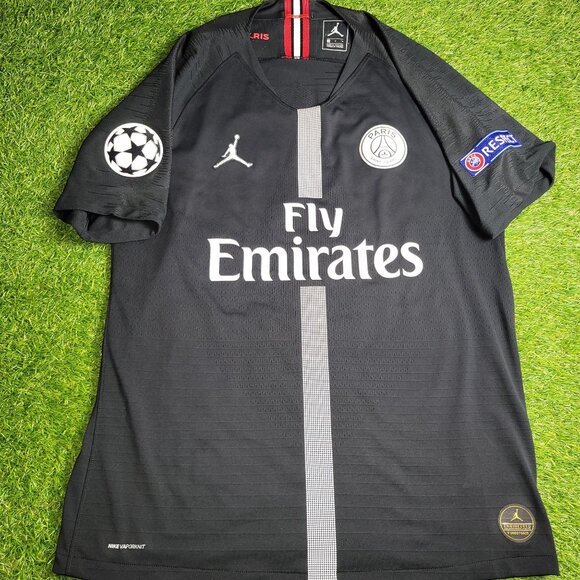 Mbappe Psg Paris Saint Germain 2018 2019 JORDAN VAPORKNIT Soccer Jersey L - Picture 2 of 10